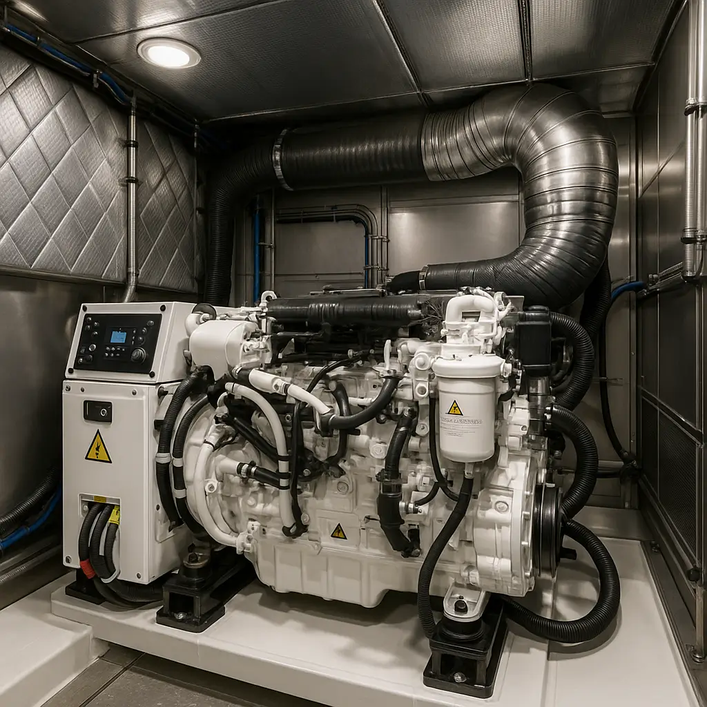Generators room in a yacht